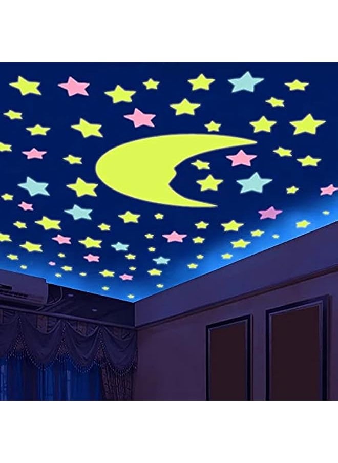 erorex - 3D Stars Glow In Dark Luminous Fluorescent Plastic Wall Sticker Home Decor Decal Wallpaper Decorative Special Festivel - Image 1