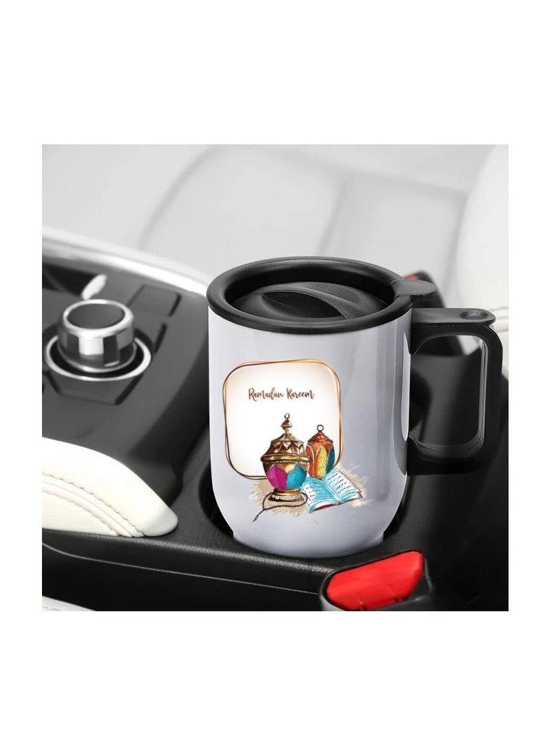 PRINTSHOP4ME - Ramadan Stainless Steel Travel Mug - Gift for Ramadan - Friends - Colleagues - Ramadan Coffee Mug for Hot or Cold Beverages - Image 1