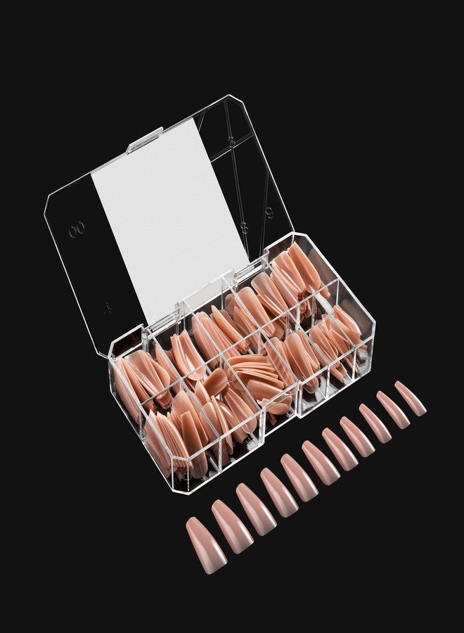 APRÉS Apres Neutrals Gel-X Lila Box Of Nail Tips, 11 Sizes 00-9, Soft Gel Nail Tip Box, Nail Extensions (150pcs) (Sculpted Coffin Long, 150pcs) - Image 2