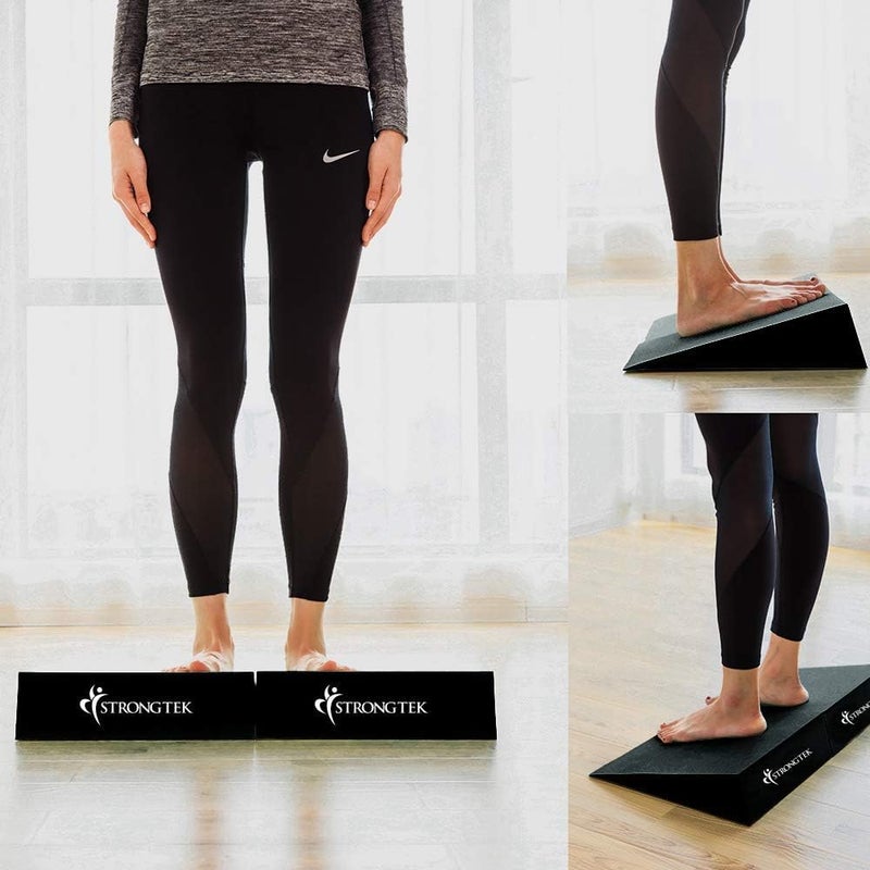 StrongTek 13" Large Yoga Foam Wedge, Slant Board, Calf Stretcher, for Lower Leg Strength, Stability, Incline Wedge, Knee Pad, Back Support, Foot-rest Cushion, Physical Therapy (One Pair) - Image 5