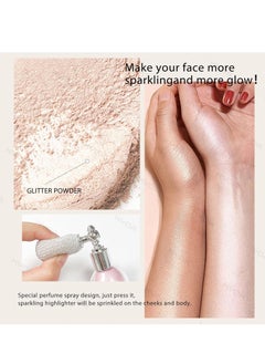 KYDA KYDA Highlighter Powder Spray, Glitter High Gloss Shimmer Sparkle Makeup, for Face Body Cosmetic - Champagne Gold  - Image 3