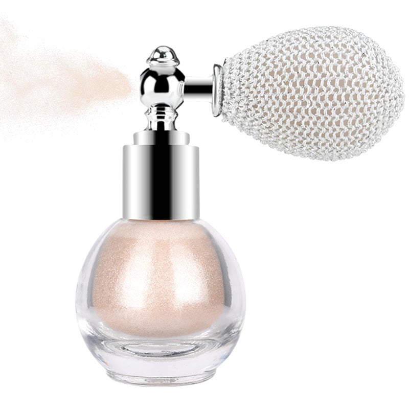 KYDA Highlighter Powder Spray, High Gloss Glitter Spray, Sparkling Powder Makeup, for Face and Body Glitter Cosmetic-Champagne Gold - Image 1