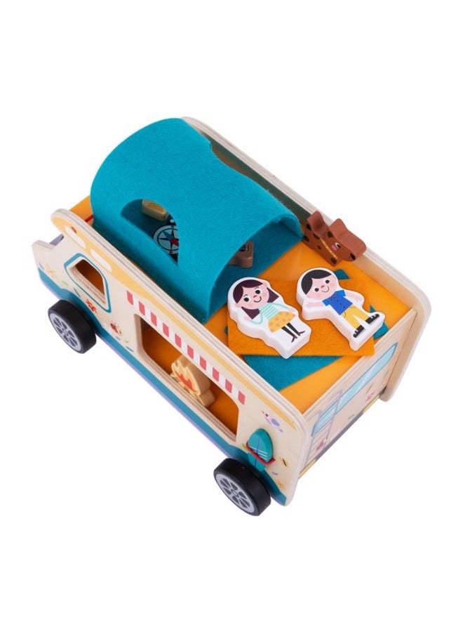 Tooky Toy Wooden Camping RV, 13 pcs - Image 3