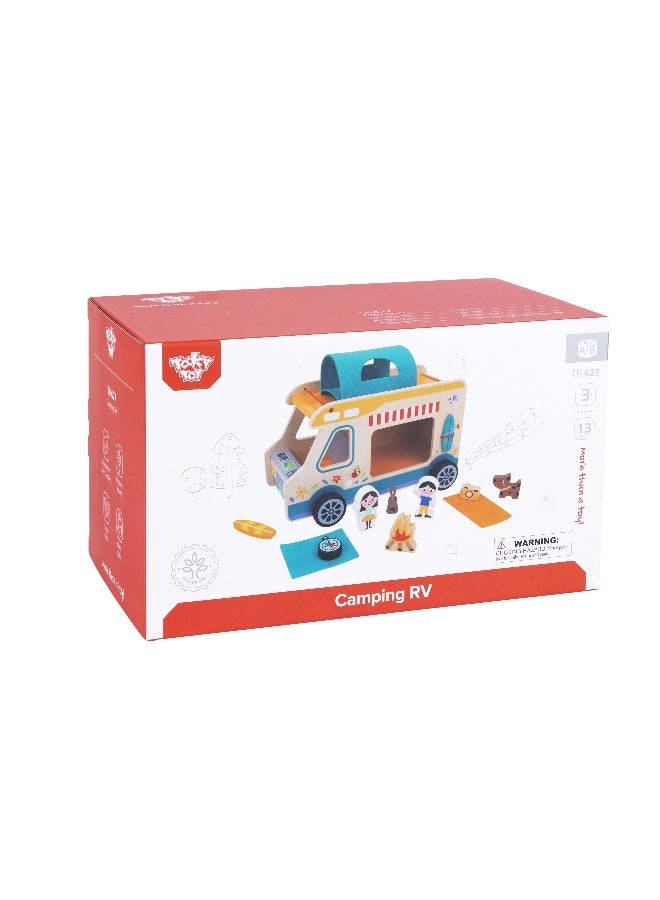 Tooky Toy Wooden Camping RV, 13 pcs - Image 5