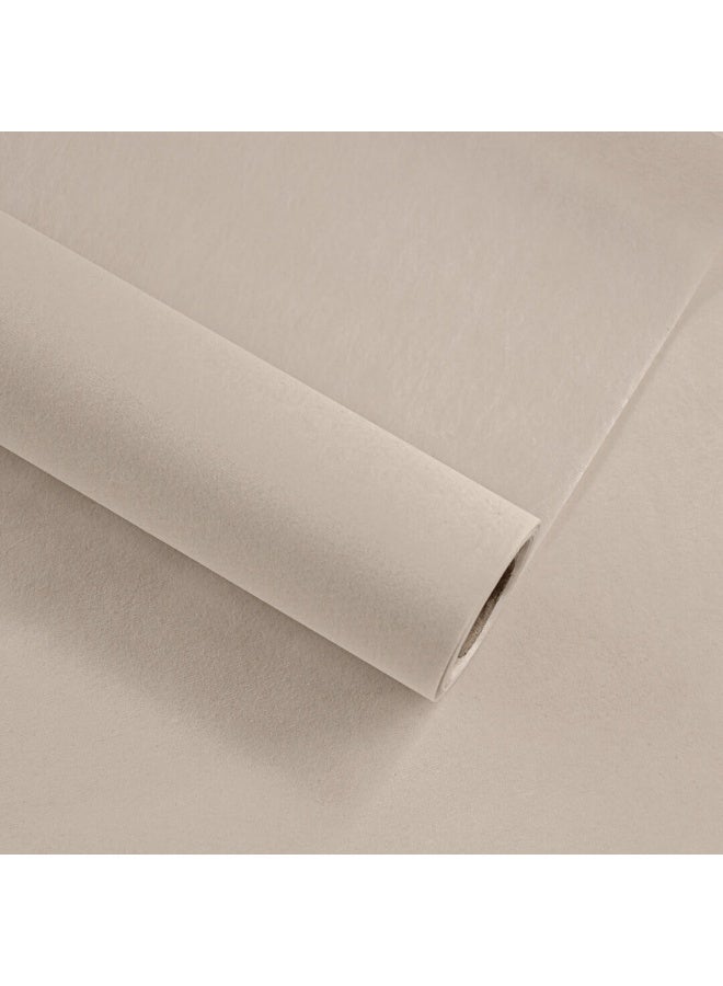 Si Bonne Premium Velvet Beige Gift Wrap Roll 53 cm x 6 Yards - Image 1