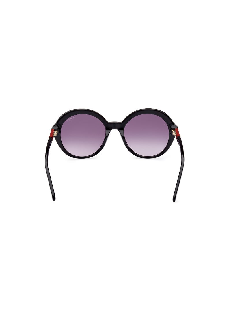 Women's UV Protection Round Shape Acetate Sunglasses GA809401B55 - Lens Size: 55 Mm - Shiny Black - pzsku/Z55B58C46207EE9810A07Z/45/_/1723027257/7cbe67df-c0f9-4a11-ada9-1c6ae7de0515