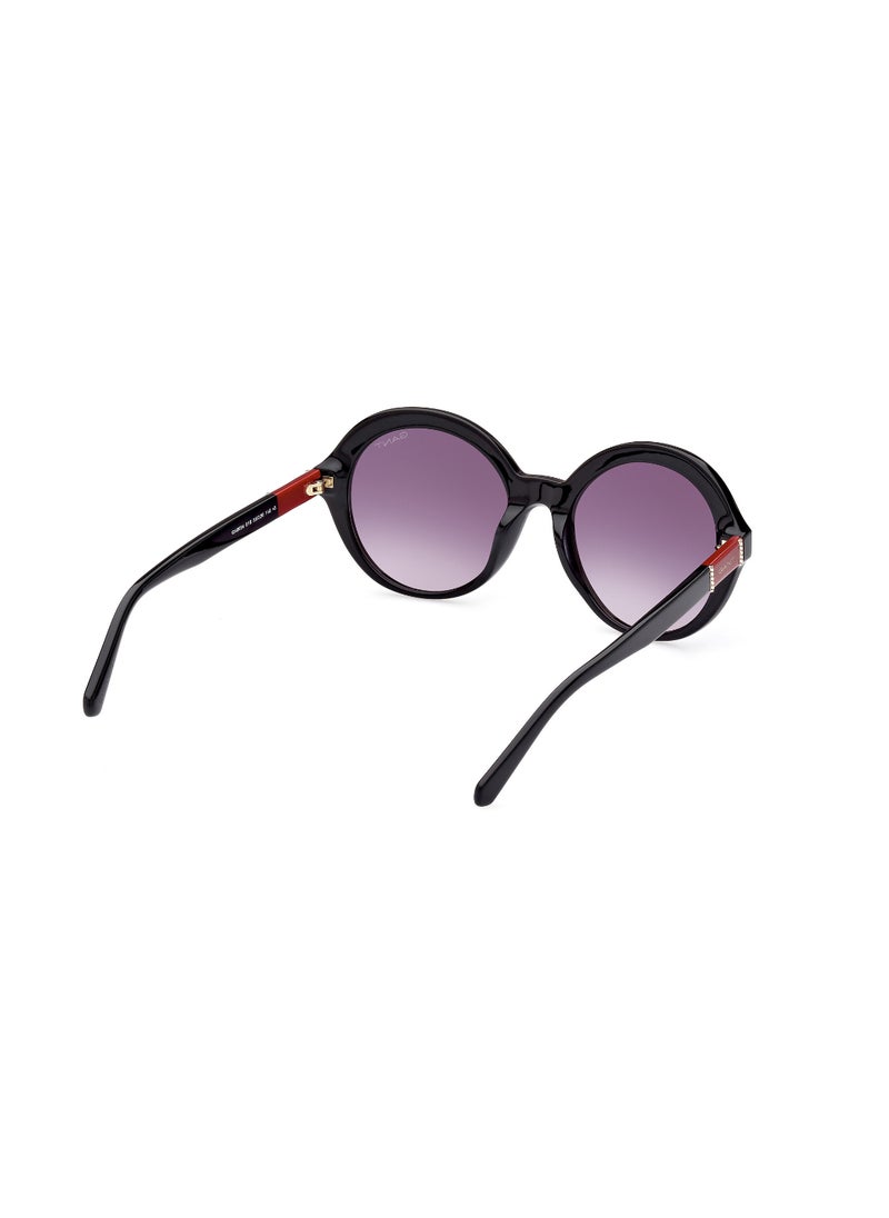 Women's UV Protection Round Shape Acetate Sunglasses GA809401B55 - Lens Size: 55 Mm - Shiny Black - pzsku/Z55B58C46207EE9810A07Z/45/_/1723027259/1e23d038-112f-4d19-8a12-fa7b1901cb58