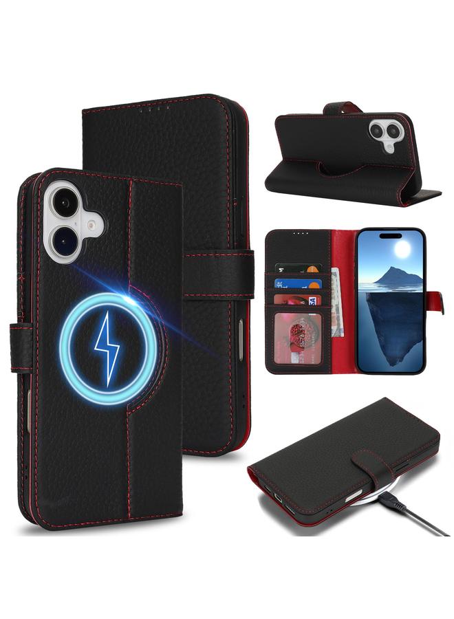 اس-توب جراب لهاتف iPhone 12 / 12 Pro من الجلد الأصلي مع محفظة بطاقات وغطاء هاتف MagSafe - Image 5