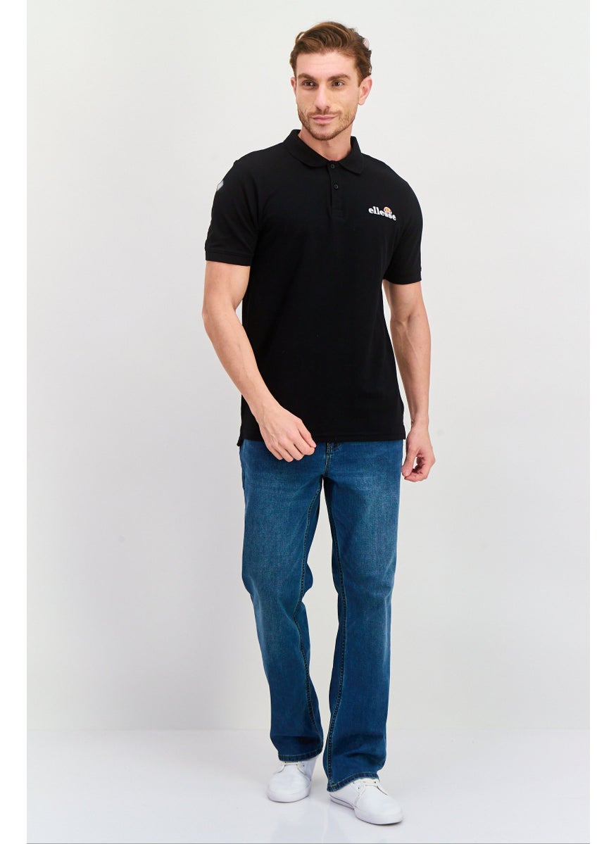 Ellesse Men Regular Fit Embroidered Logo Short Sleeves Polo Shirt, Black  - Image 4