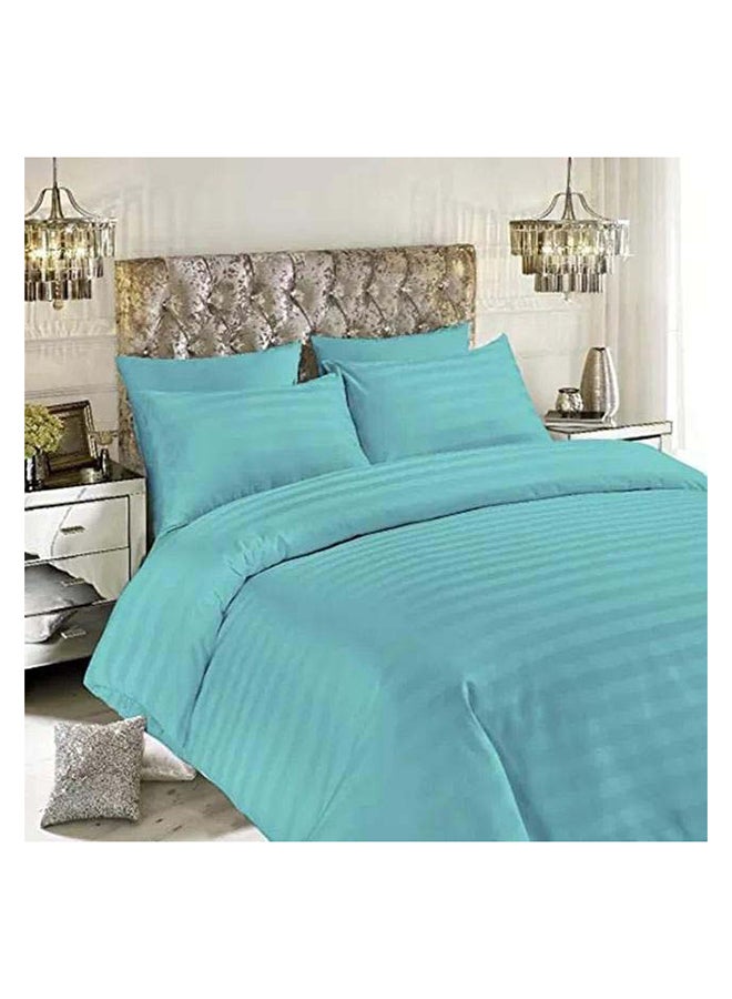 Hotel Collection HOTEL COLLECTION Stripe Double Teal Blue Duvet Cover set with 2 Pillow Case 220x240 cm  - Image 2