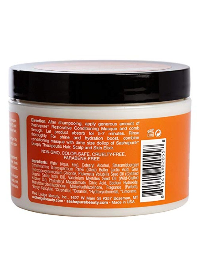 SASHAPURE Restorative Conditioning Masque with Sacha Inchi Oil Color Safe SulfateFree Strengthening Shine Smoothing Hair Mask 8 oz - Image 4