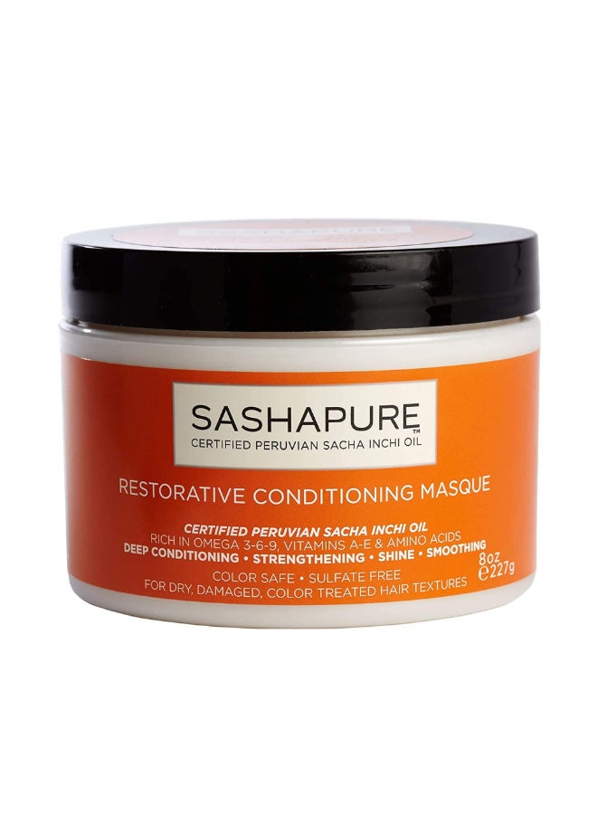 SASHAPURE Restorative Conditioning Masque with Sacha Inchi Oil Color Safe SulfateFree Strengthening Shine Smoothing Hair Mask 8 oz - Image 3