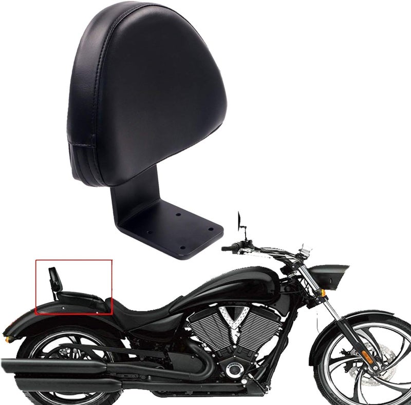XMMT Black Leather Rear Passenger Backrest Pad - Image 3