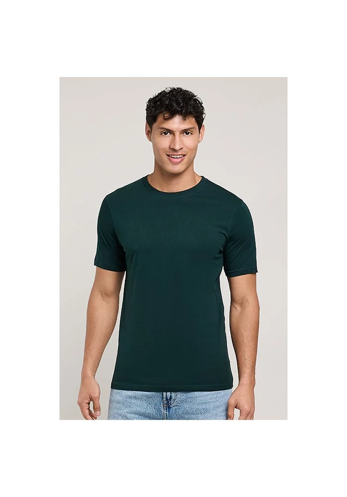 R&b Solid T-Shirt with Crew Neck and Short Sleeves