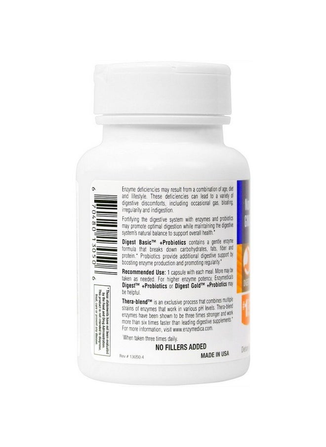 ENZYMEDICA - Digest Basic + Probiotics Essential Digestive Enzymes With Probiotics 30 Capsules Ffp - Image 1