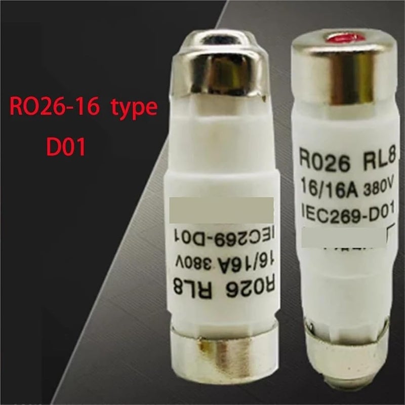 R026 20 قطعة 10A صمام فيوز حلزوني 380 فولت نواة 2 4 6 10 16A - Image 3