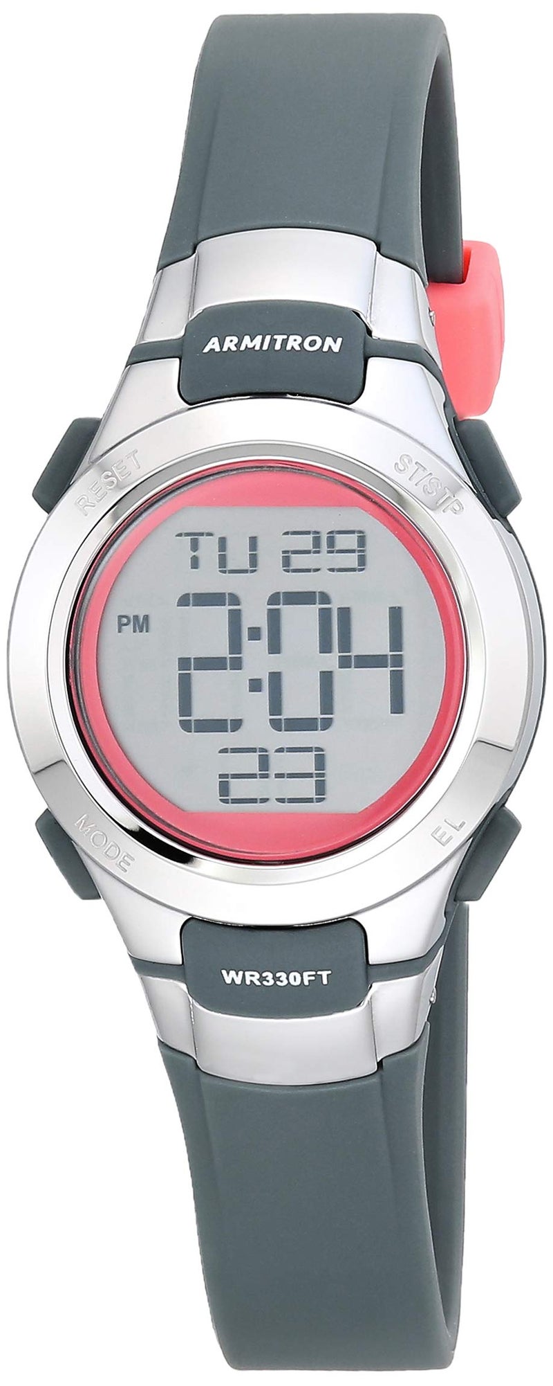 Armitron Sport Women's Quartz Sport Watch with Resin Strap, Gray, 12 (Model: 45/7012PGY) - Image 4