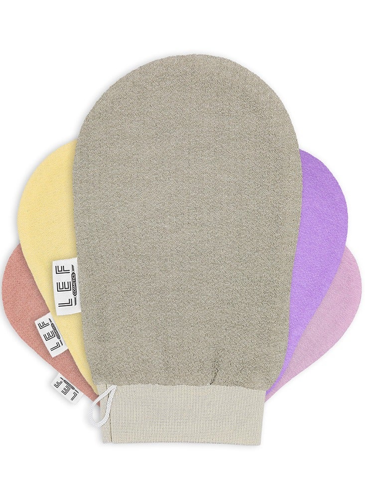 ليف القفاز الكوري لتقشير وإزالة الجلد الميت من الجسم ذو طبقه مزدوجه | GRAY - Image 4