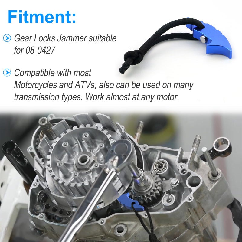 PEATOVIE Gear Locks Jammer Tool Compatible for Most ATVs and Motorcycles, Many Transmissions and CVT Systems - Image 2
