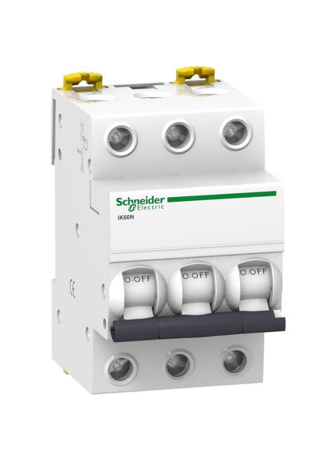 Schneider Electric Acti9 Ik60N Miniature Circuit Breaker 3P, 63 A, C Curve (A9K24363)