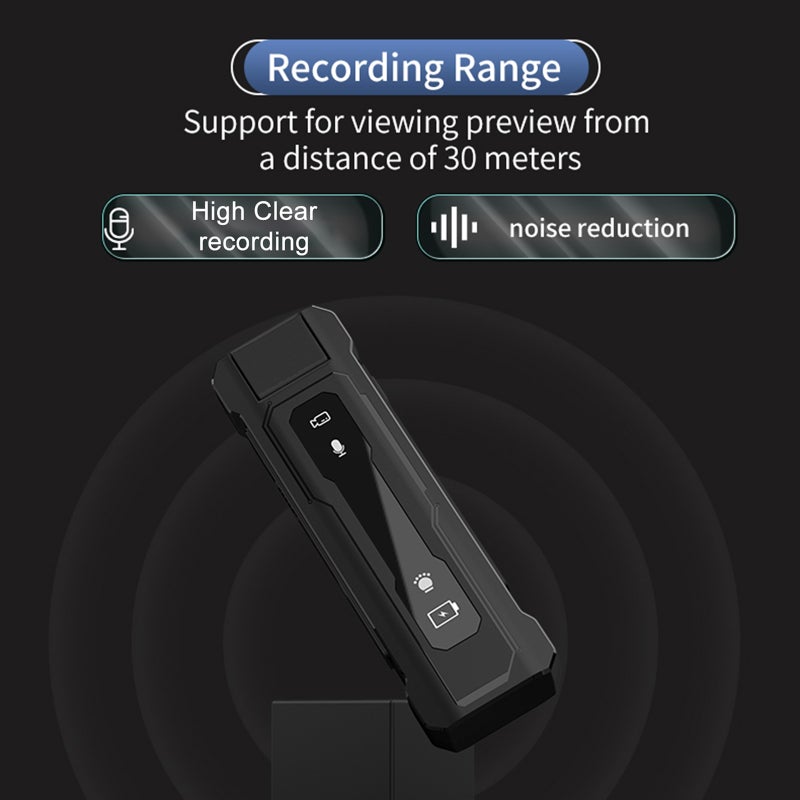 كاميرا جسدية صغيرة (Mini Body Cam) كاميرا جسدية شخصية مسجل فيديو عالي الوضوح بدقة 1080P مع تسجيل صوت وبصر ليل وحياة بطارية طويلة وعندسة دوارة للرياضات الخارجية - Image 5