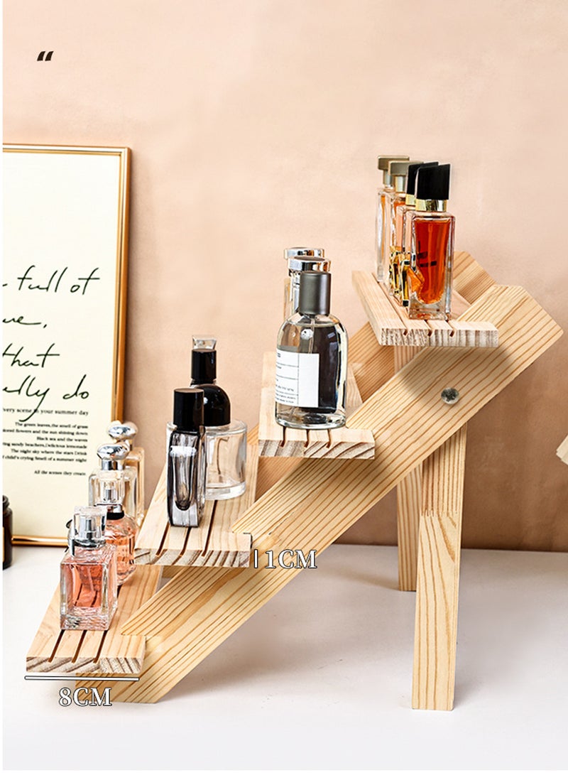 Relex 4 Tier Wooden Display Stand, Riser Cupcake, Table Display Stand for Vendors, Wooden Risers for Display Desserts, Best Gifts for Home Decoration and Cake Display for The Party  - Image 4
