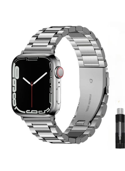 Compatible Apple Watch Straps 42mm 44mm 45mm 49mm, Stainless Steel iWatch Band with Case for Apple Watch Series 8/7/6/5/4/3/2/1/SE/SE2/Ultra