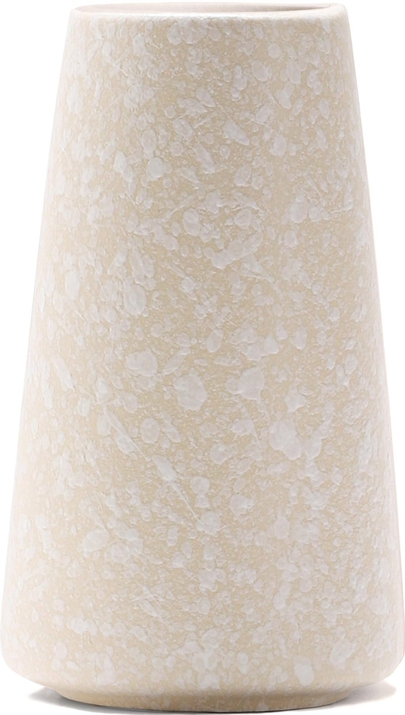 HUBUISH Ceramic Vase - Flower Vase Minimalism Style for Modern Table Shelf Home Decor  Fit for Fireplace Bedroom Kitchen Living Room Centerpieces Office Desk (Snowflake  Small) - Image 1