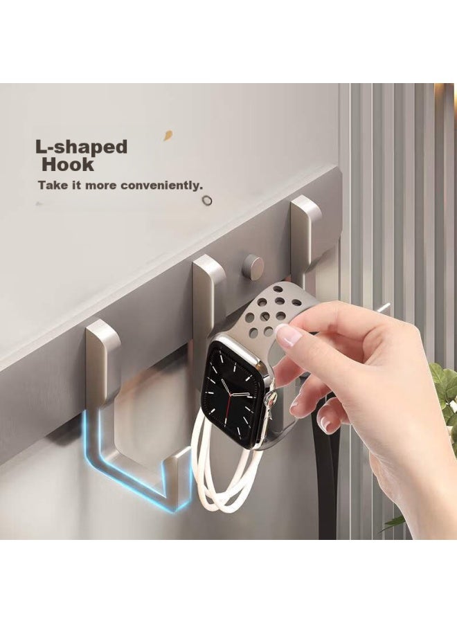 Mengting Hooks, Strong Adhesive Hooks, Bathroom No-drill Hooks, Wall-mounted Clothes Hooks For Bathroom Doors, 20 Pieces