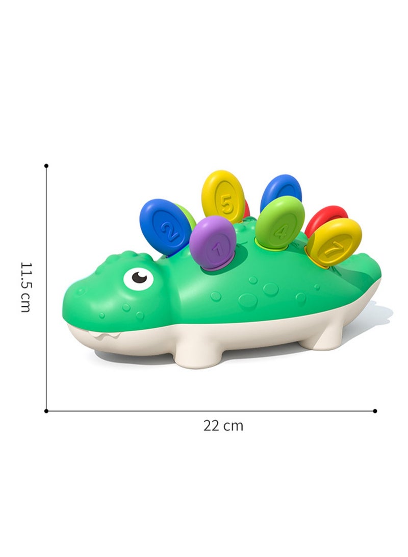 Children's Toys Educational Puzzle Dinosaur Plug-in Hand-eye Coordination Early Education Color Matching  - Image 2