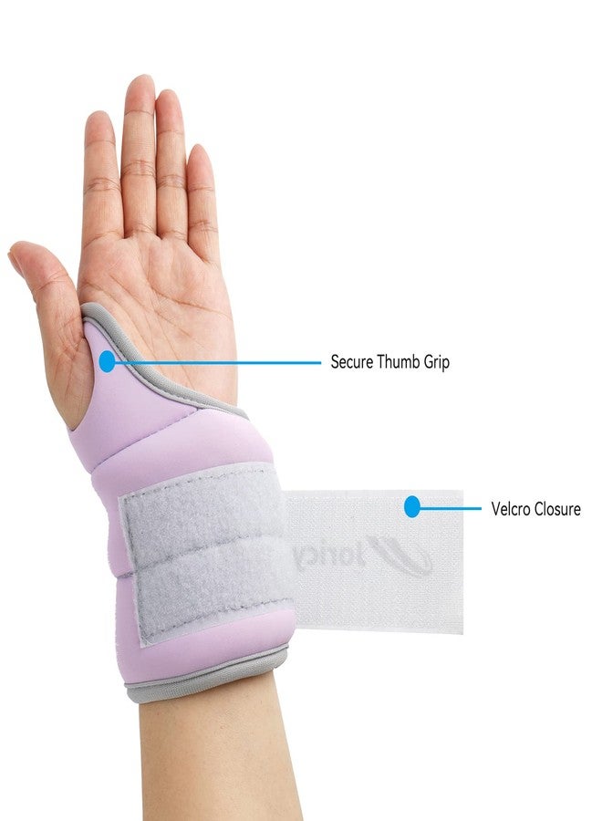 JORICY Wrist Weights with Thumb Loops Lock for Women Men 2LBS Pair (1 LB Each Weight) Arm Weight Weights Weighted Gloves for Walking Running Strength Cardio Exercises, Purple - Image 4