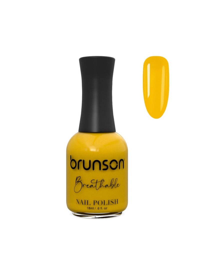 Brunson Breathable Nail Polish Halal Nail Lacquer Wudu friendly Quick Dry long lasting but easy peel off Glossy Shine Water Based Nail paint 18ml