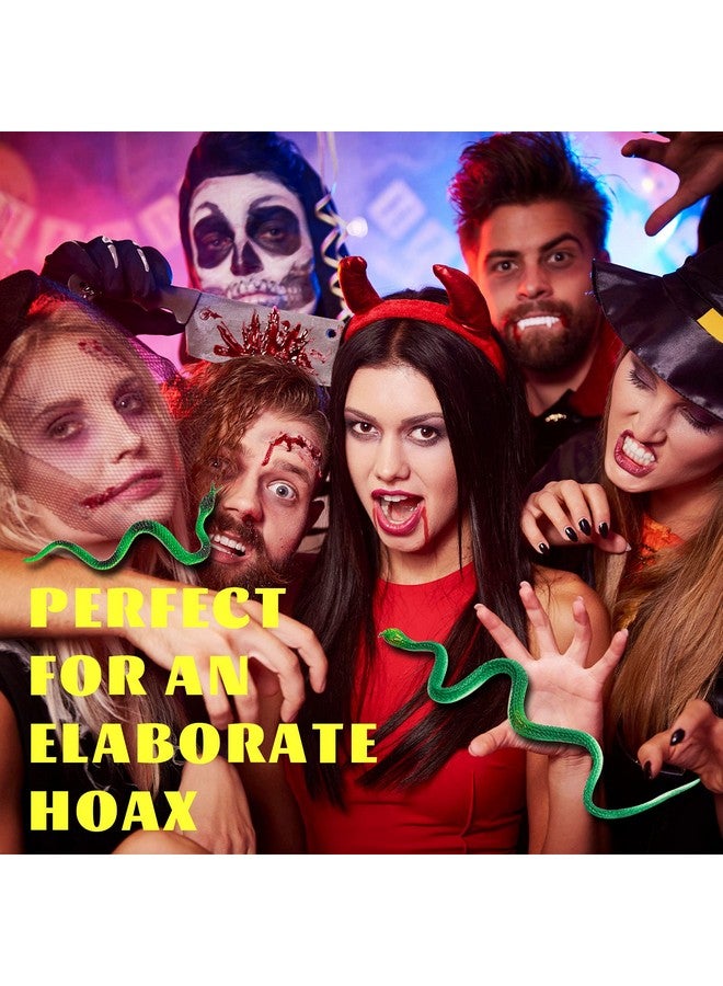 HFATMOS 18 Pcs Realistic Rubber Snakes Assorted Sizes Plastic Snakes Prank Snake Toys For Halloween Party Tricking People Kids Playing Garden Props Deter Squirrels Mouse Rabbits Birds - Image 2