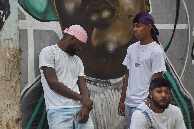 ForceWave 2 Pieces Silky Durag Pack for Men Women Waves, Premium Satin Deluxe Du-rag (Black Pink) - Image 4