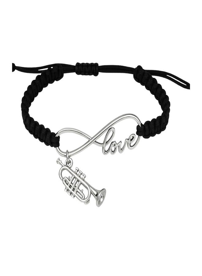 Infinity Collection Music Bracelet - Music Jewelry - Music Gift - Music Note- Music Lover Jewelry Gift (Trumpet) - Image 1