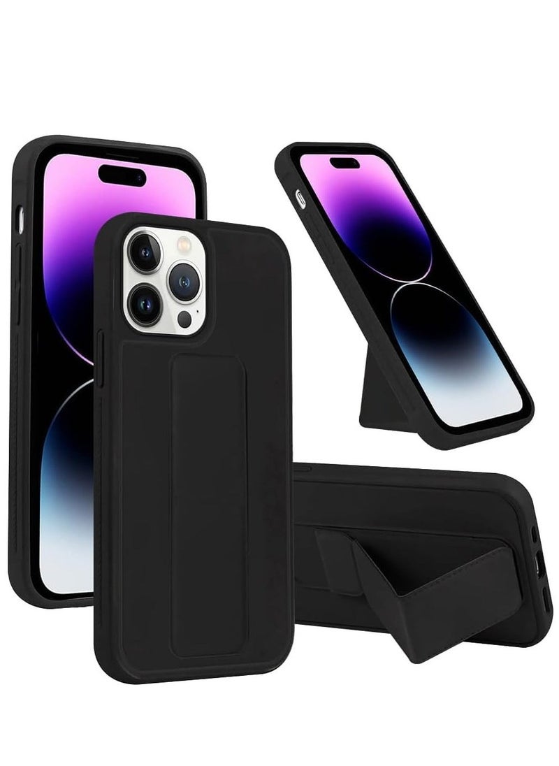 Case Cover Compatible with iPhone 15 Pro max Magnetic Car Mount Kickstand and holder, Premium Silicone Vertical and horizontal Hand Strap, and Grip with multi-stand  - Image 1