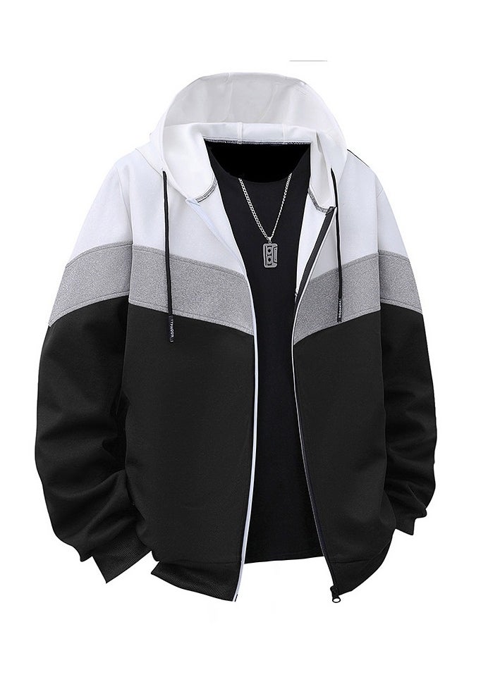 KUYING New Cardigan Contrasting Jacket Sweatshirt  - Image 1