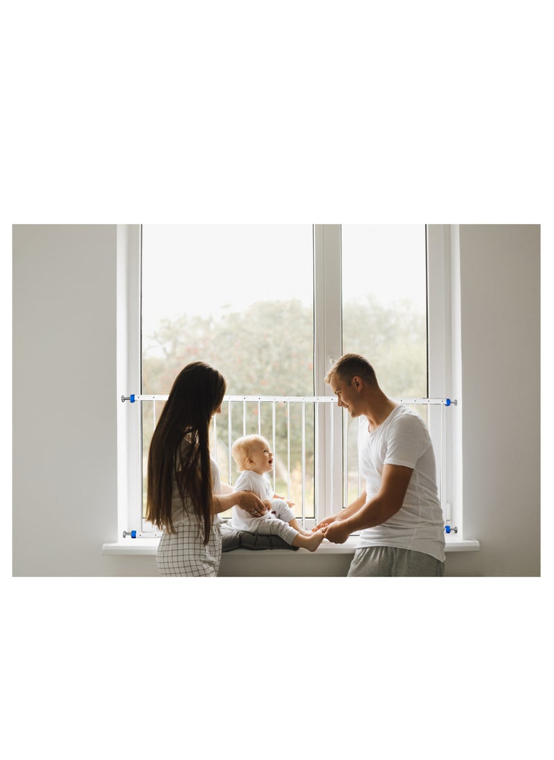 Kiddale - Window Vacuum Safety Gate for Babies & Kids Protection with No Drilling Required for The Window of Width Between 78cm to 140cm, Height: 50cm White - Image 1