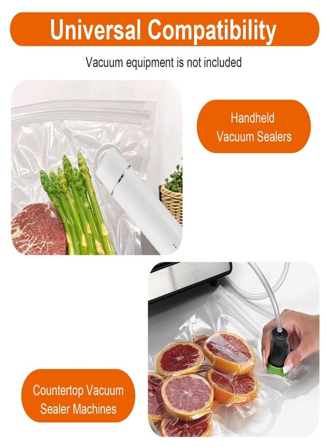 xozeooeu 60PCS Vacuum Sealer Bags for Food with Air Valve, Reusable BPA-Free Sous Vide Bags (30 Large 13.4x10.2" + 30 Small 8.6x8") - Image 4