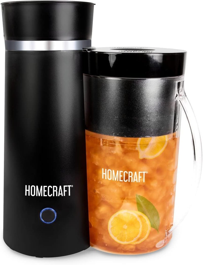 Homecraft Electric Iced Tea Maker for Sweet Tea and Cold Brew Coffee Double Insulated Pitcher Black Small - Image 1