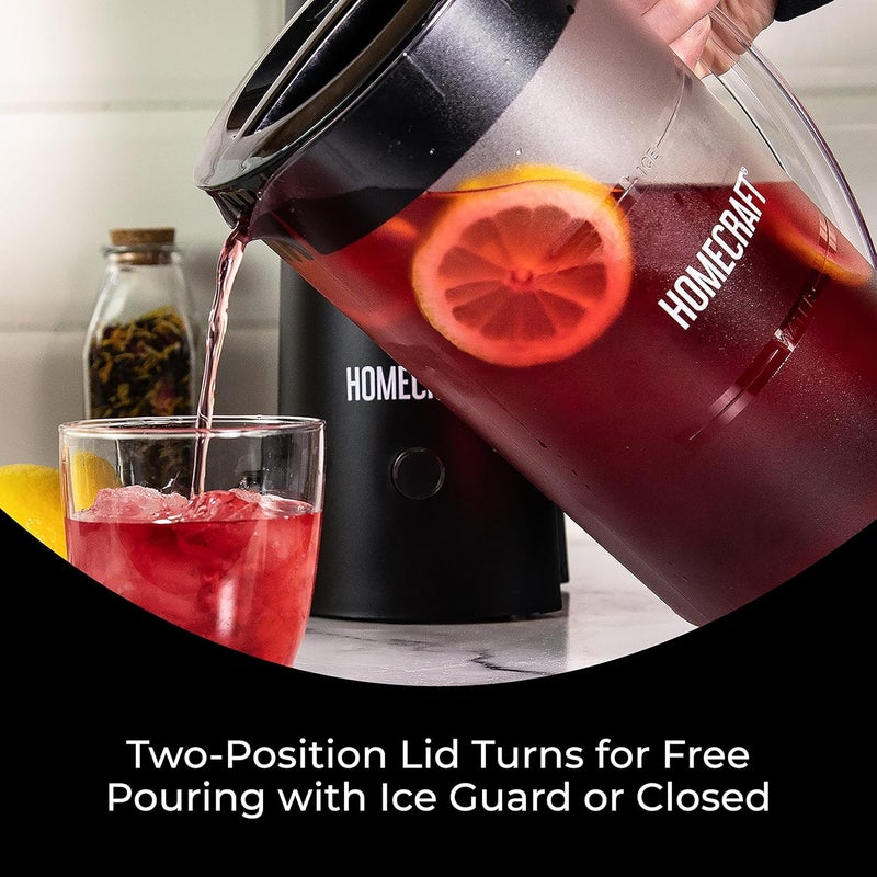 Homecraft Electric Iced Tea Maker for Sweet Tea and Cold Brew Coffee Double Insulated Pitcher Black Small - Image 5