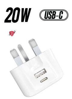 USB C Fast Charger Plug with 20W for iPhone 14/14 Plus/14 Pro/14 Pro Max 13 Pro Max,12 11 SE 2020 XS XR 8 7 6S Plus, iPad, Air Pods Pro, S22, USBC PD 3.0 Mains UK Type C Wall Charging Power Adapter