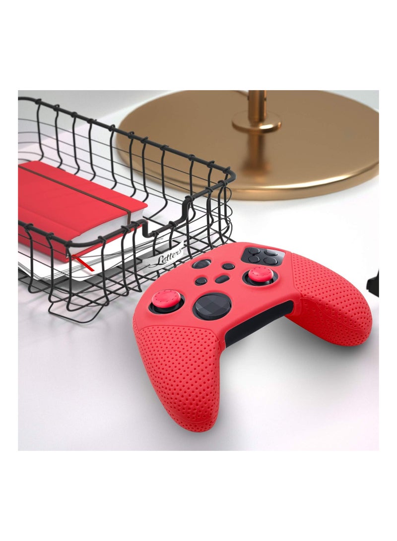 Silicone Case for Xbox Series S/X, Protective Case for Xbox Series S/X with Thumb Grips, Controller Shell for Xbox Series S/X Red - Image 4
