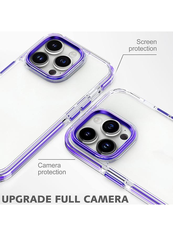 اس-توب جراب لهاتف iPhone 12 Pro Max، جراب هاتف شفاف من مادة TPU بلونين - Image 5