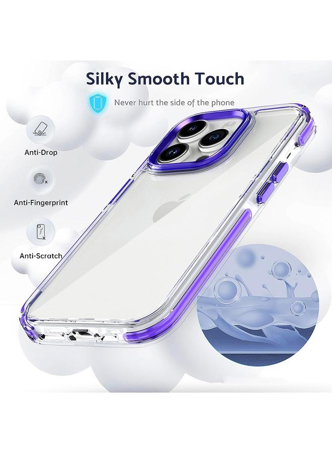 اس-توب جراب لهاتف iPhone 12 Pro Max، جراب هاتف شفاف من مادة TPU بلونين - Image 4