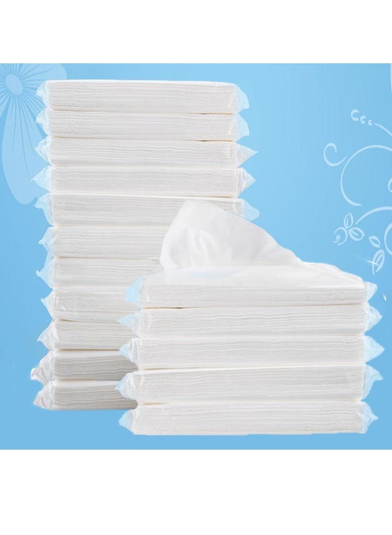 SYOSI Facial Tissue, Car Tissue Refill Pack Disposable 2-Ply Soft Portable Suitable for Wallet Travel Home 20 Packs, 100 Pulls/Pack  - Image 1