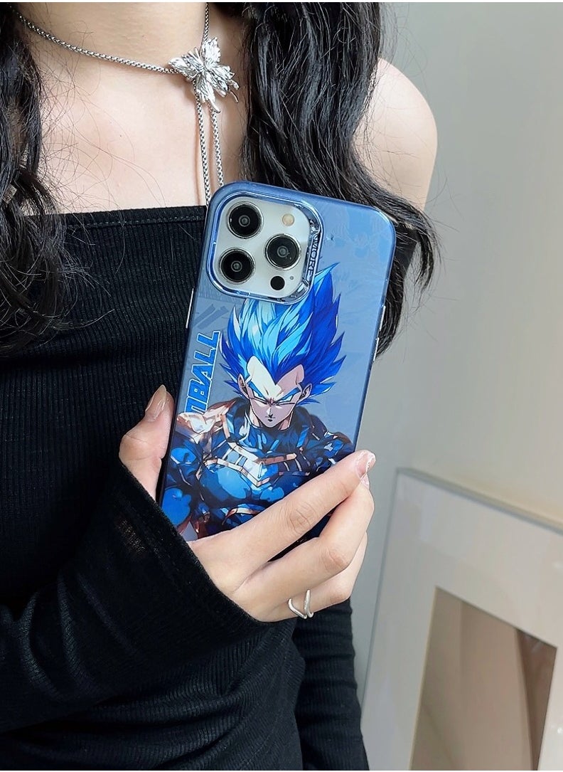 Color Fans - Dragon Ball Super Saiyan Blue & White Case for iPhone 15 Pro - Image 1