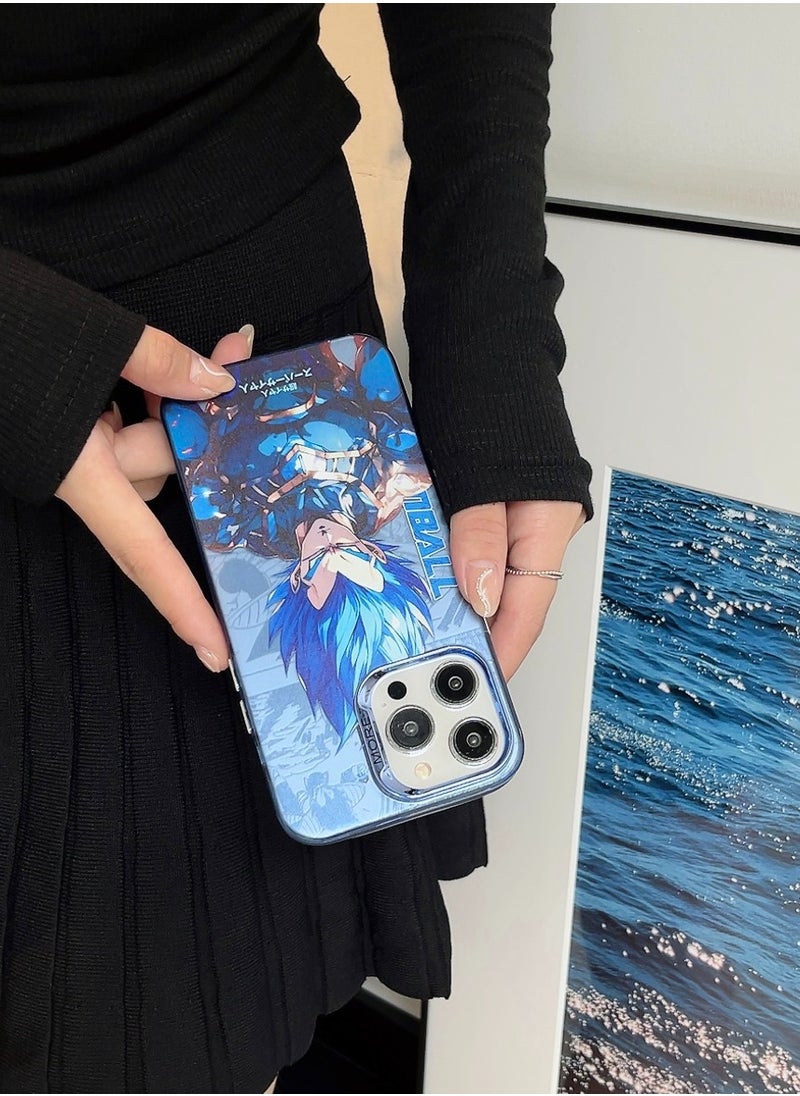 Color Fans - Dragon Ball Super Saiyan Blue & White Case for iPhone 15 Pro - Image 1