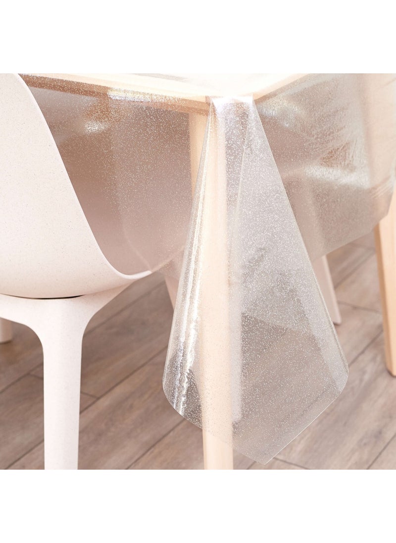 Willuxe - Tablecloth Transparent Glittered Removable Tablecloth PVC - Image 1