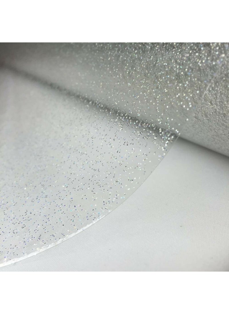 Willuxe - Tablecloth Transparent Glittered Removable Tablecloth PVC - Image 1